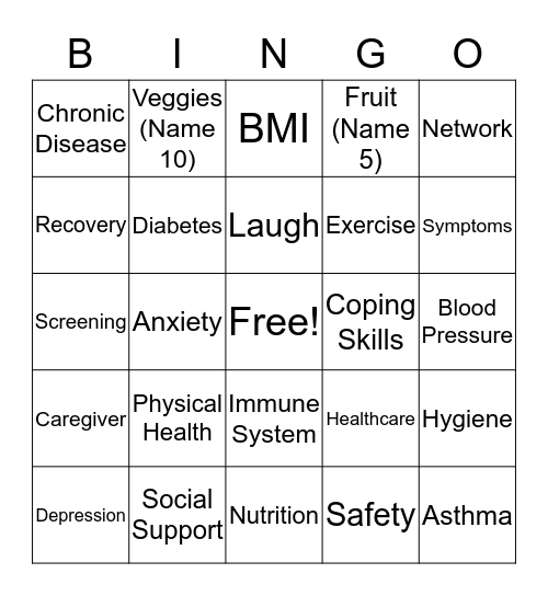 BAM BINGO Card