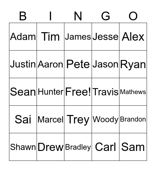 Work Bingo Card