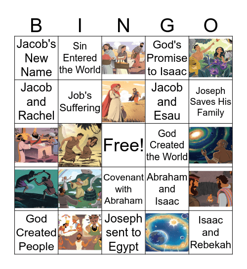 Genesis Bingo Card