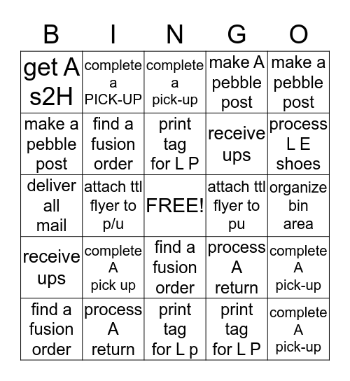 mpu bingo Card