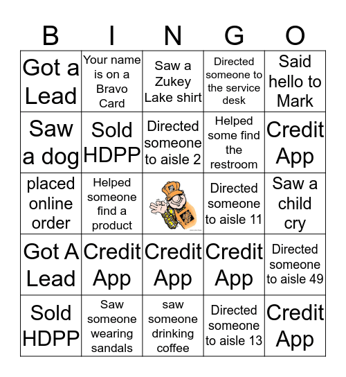 Home Depot Bingo Card