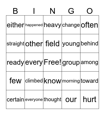 Anthony's Bingo Cards Bingo Card