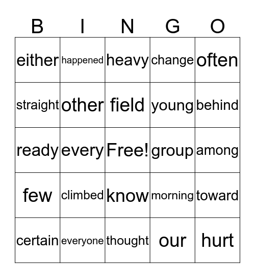 Anthony's Bingo Cards Bingo Card