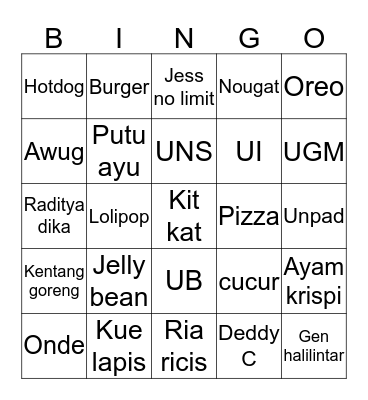 Bingo maura Bingo Card