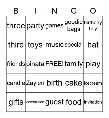 Untitle Bingo Card