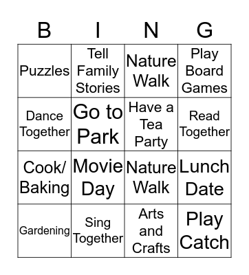 Building Relationships  Bingo Card