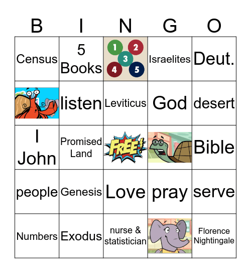 NUMBERS Bingo Card