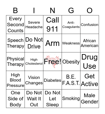 Stroke Bingo Card