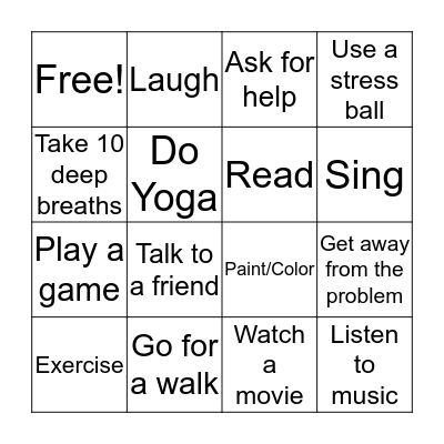 Copingo Bingo Card