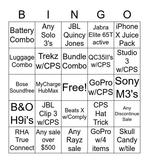 DFW-E3 Bingo Card