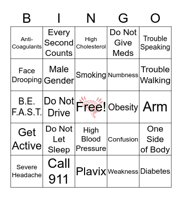 Stroke Bingo Card