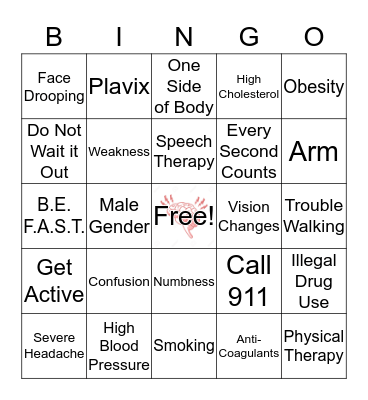 Stroke Bingo Card