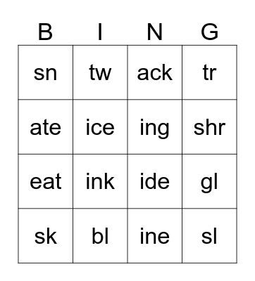 Bingo Card