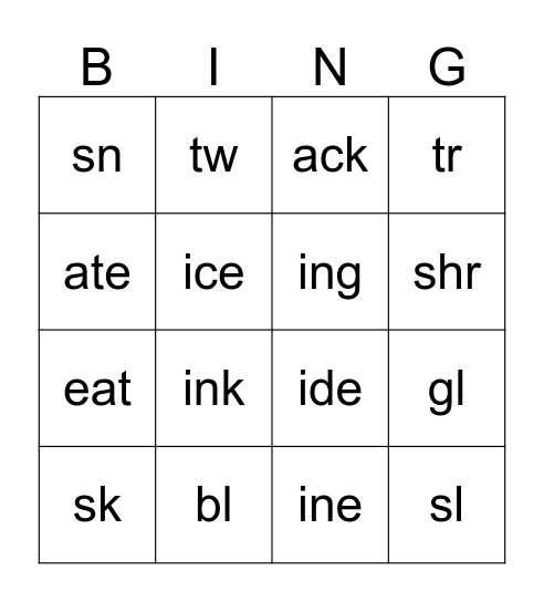 Bingo Card