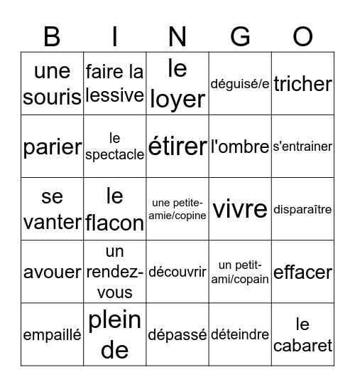 Extra - épisode 3  Bingo Card
