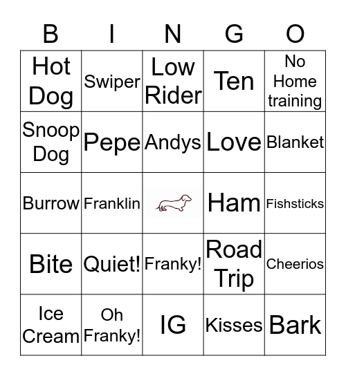 Its a doggie dog world Bingo Card