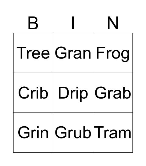 Roddy's World of Phonics Bingo Card