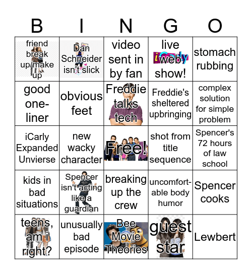 iCarly BINGO Card