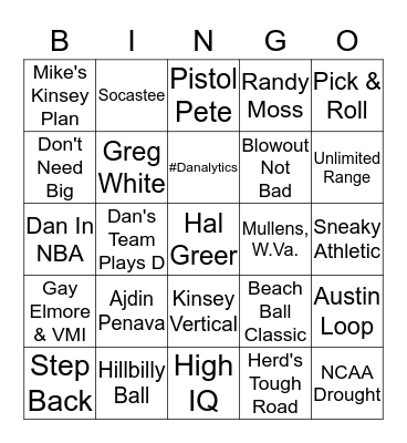 Hillbilly Bingo Card