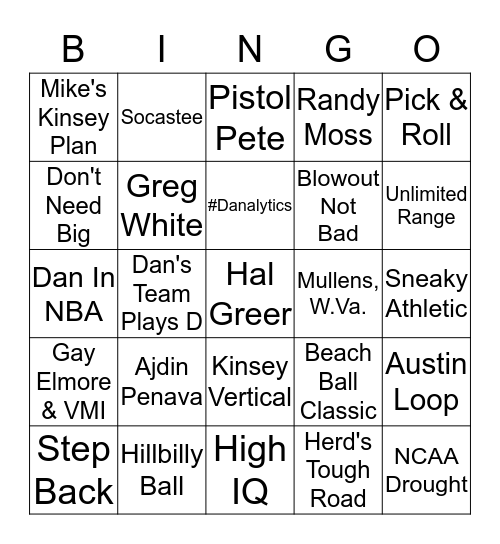 Hillbilly Bingo Card