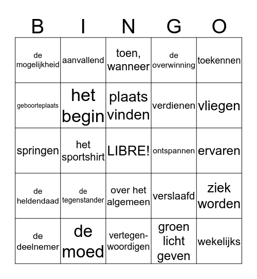 4V - chapitre 3 FR-NL Bingo Card