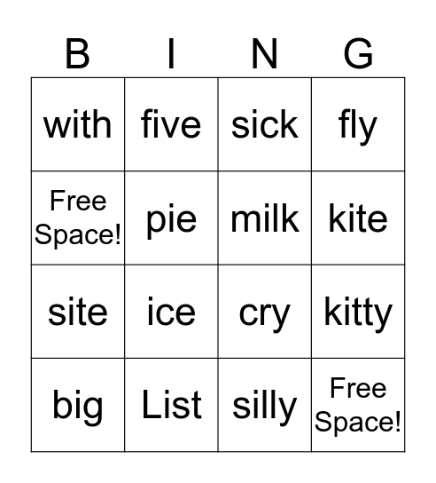 Eight Red Apples: Phonics Bingo Card