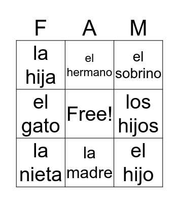 Lotería Bingo Card