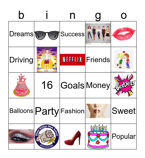 Sweet Sixteen Bingo Card