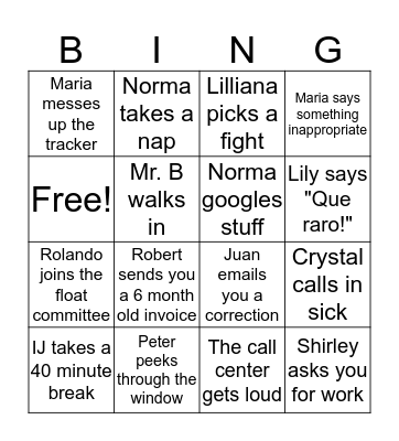 Office Bingo  Bingo Card