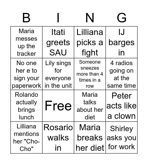 Office Bingo  Bingo Card