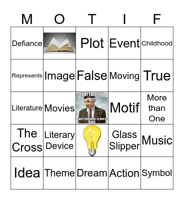 Motif Bingo Card