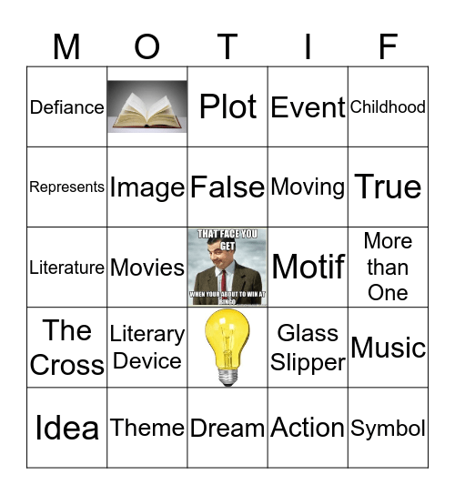 Motif Bingo Card