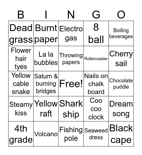 Shark Boy & Lava Girl Bingo Card