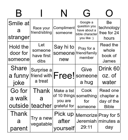 Bless Up  Bingo Card