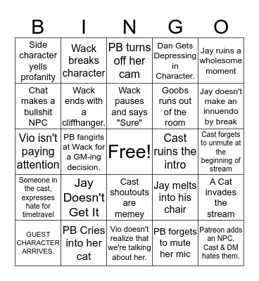 Halcyon Unbound Bingo Card