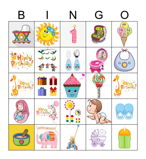 Kiara Turns One!!!  Bingo Card