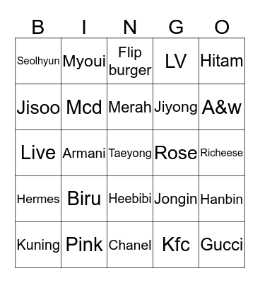Seolhyun punya Bingo Card
