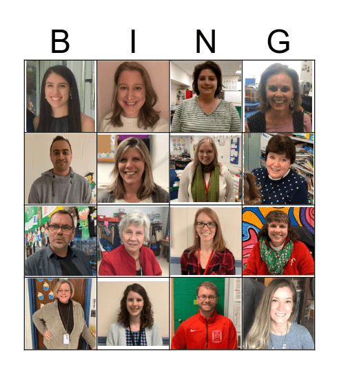 Familiar People Bingo Card