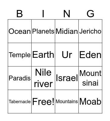 Bingo Card