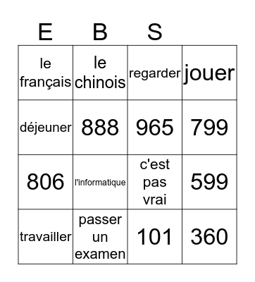 Bingo - Winter Carnival Bingo Card