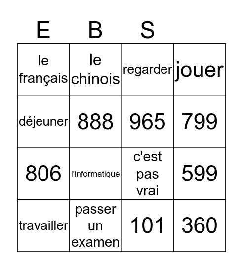 Bingo - Winter Carnival Bingo Card