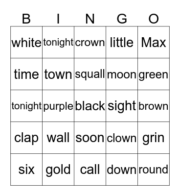 Set4 Book7-8 Bingo Card