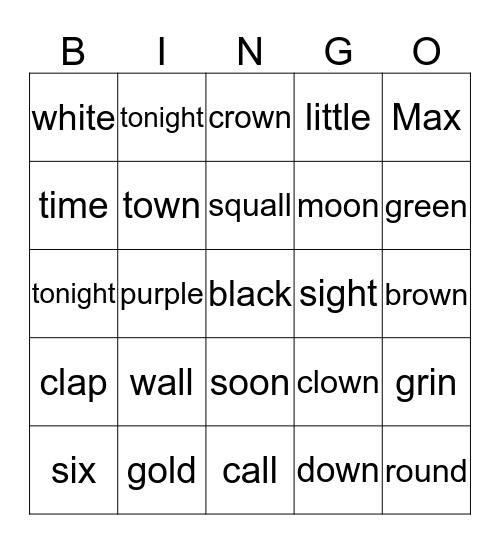 Set4 Book7-8 Bingo Card