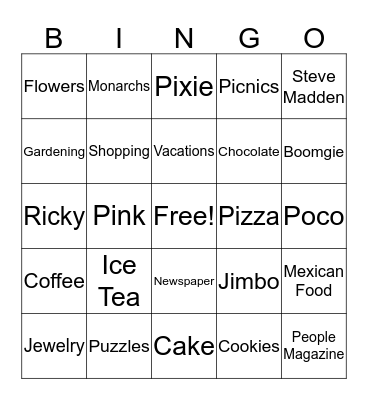 Happy Birthday!  Bingo Card