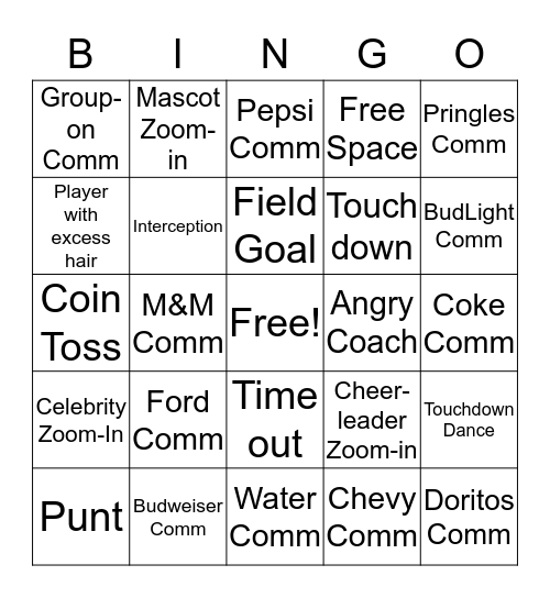 SPORTS  Bingo Card