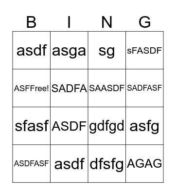 BIBLE BINGO Card