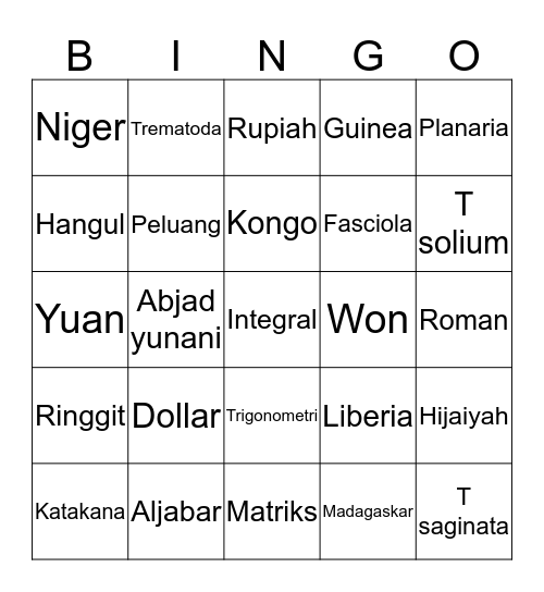 Bingo Card
