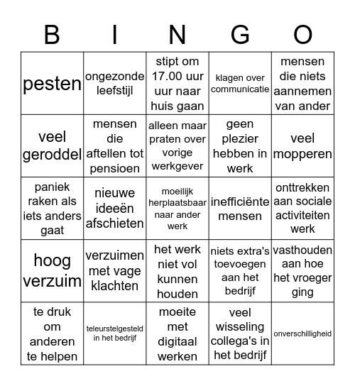 Obsoletie Bingo Card