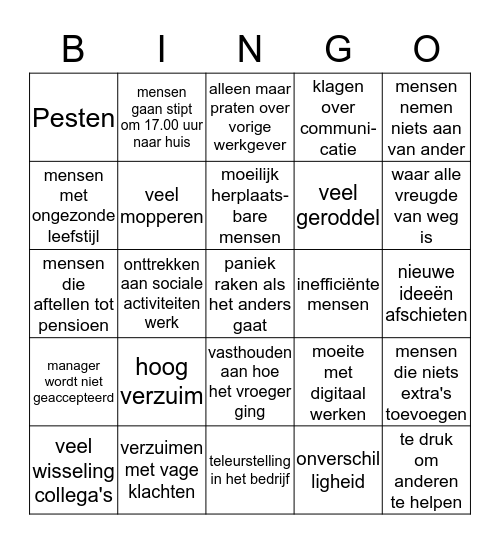 Obsoletie Bingo Card