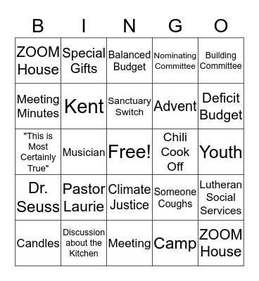 Annual Meeting Bingo Card